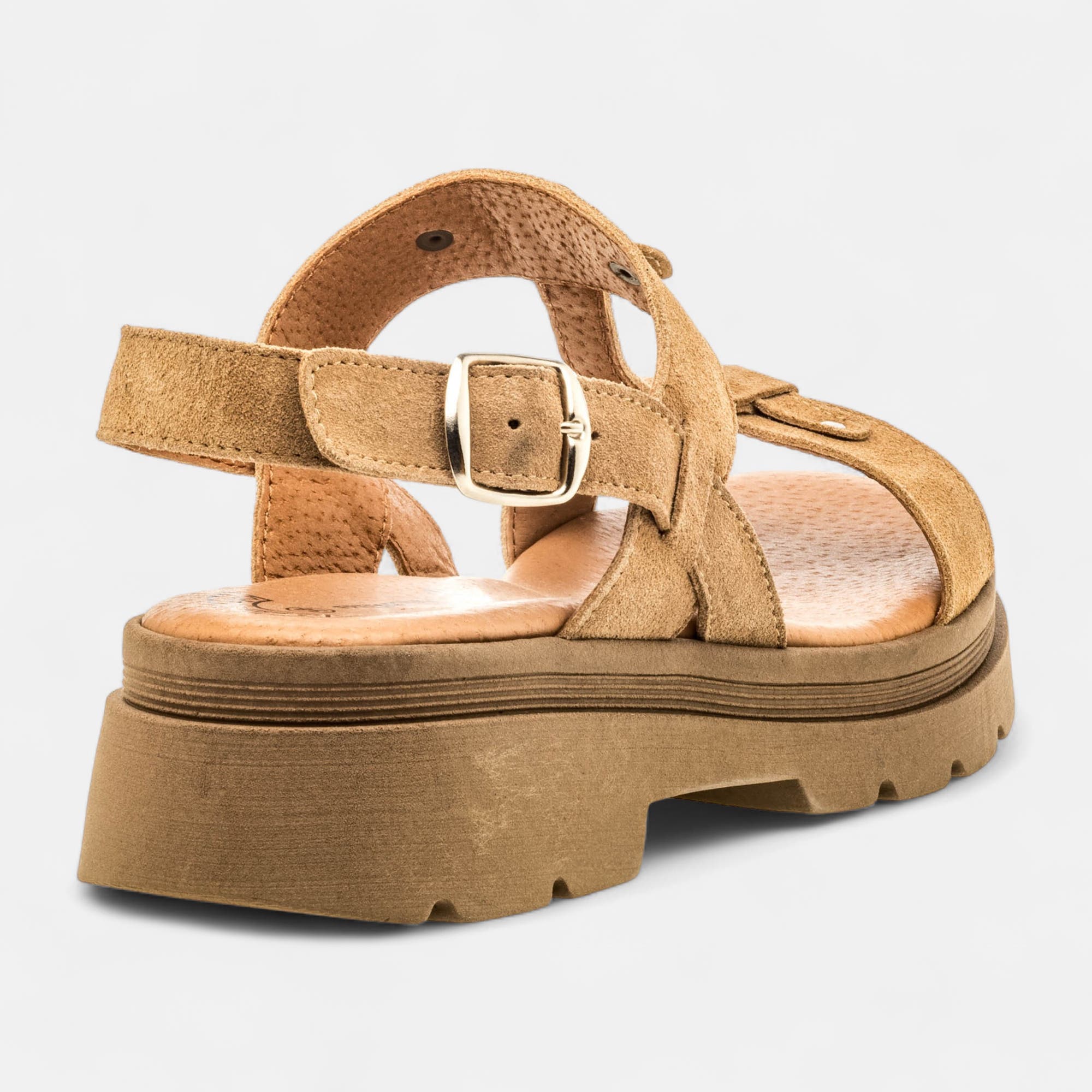 Sandales Femme en cuir beige