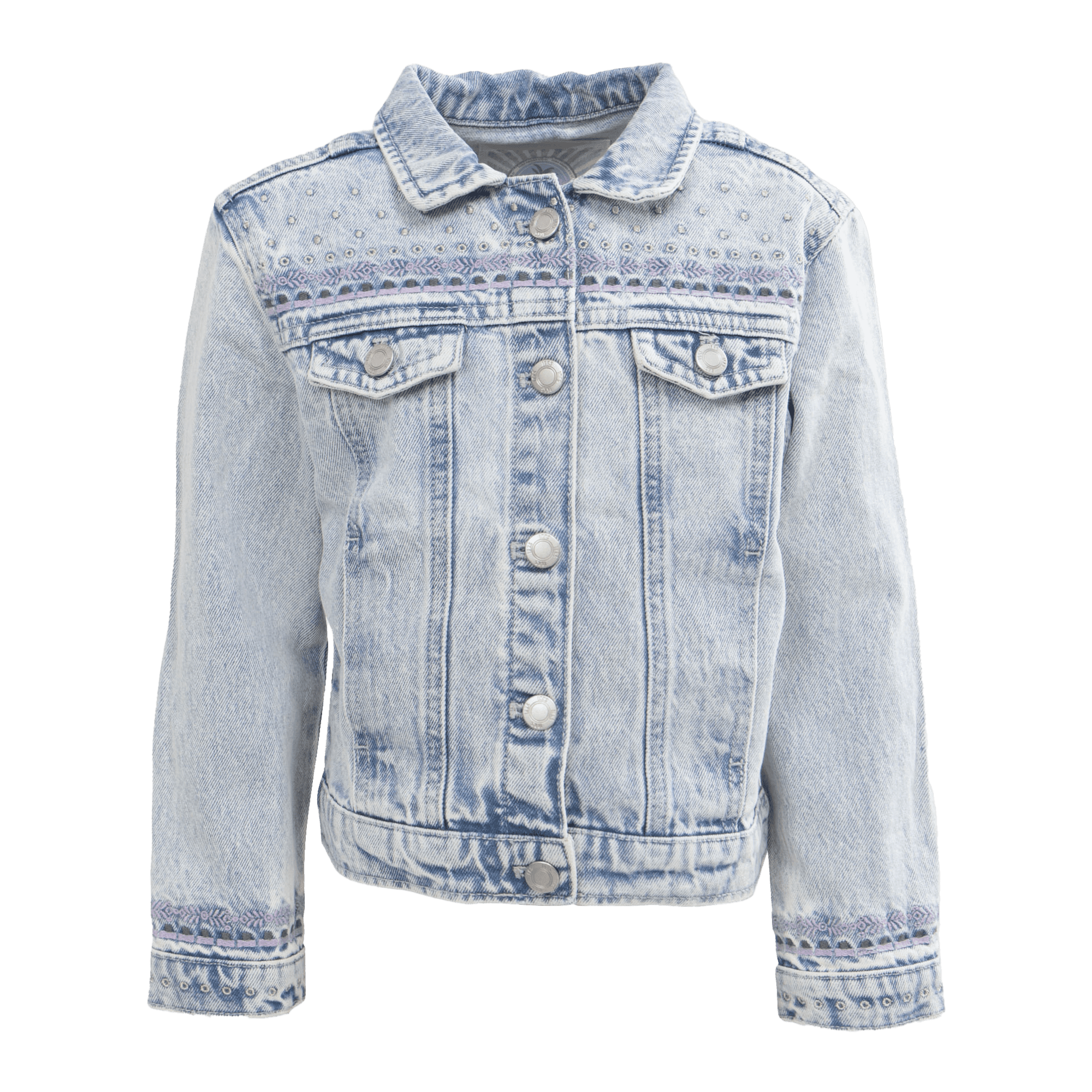 Veste col classique en denim | Bleu