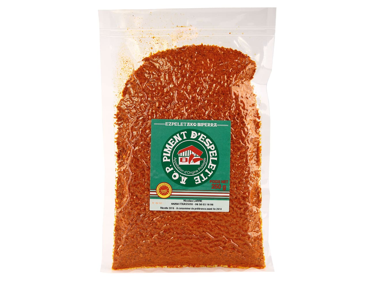 Piment d'Espelette AOP - en poudre - 250 g - Larre