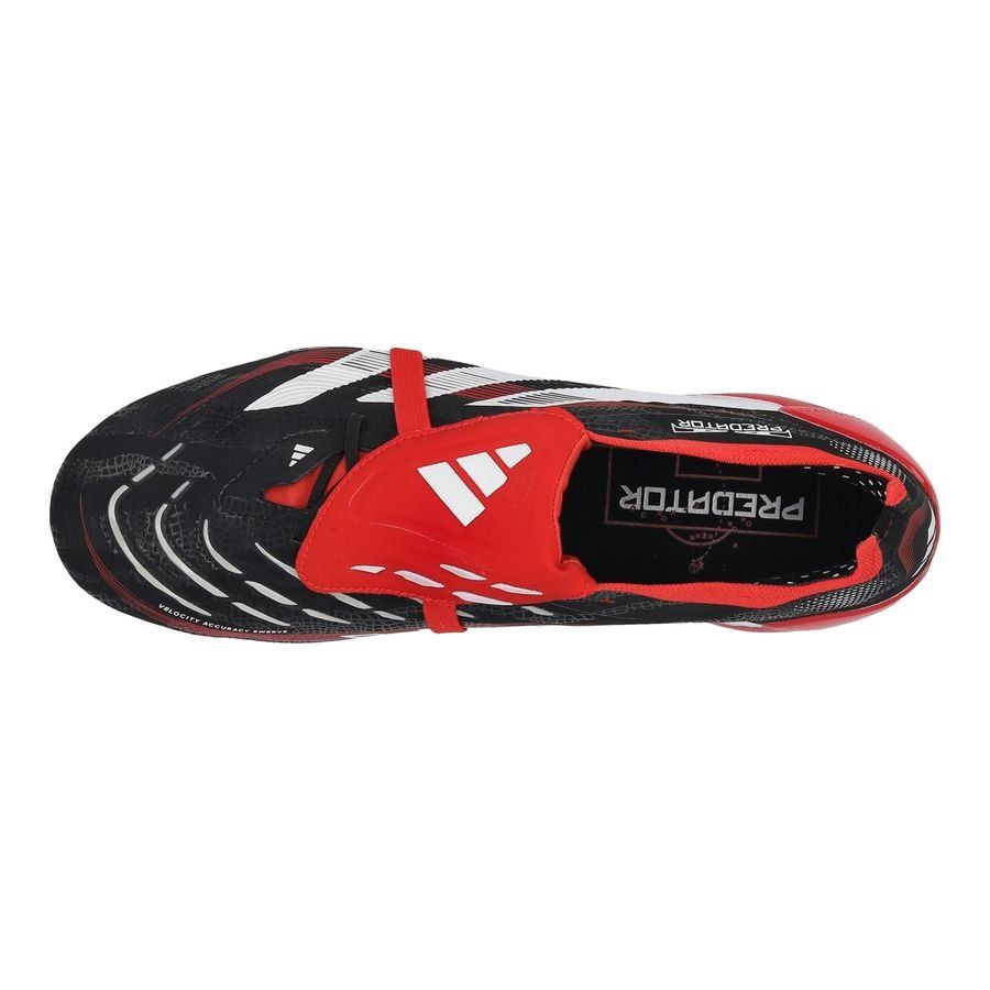 adidas Predator Elite Fold-over Tongue FG Moments - Noir/Blanc/Rouge ÉDITION LIMITÉE
