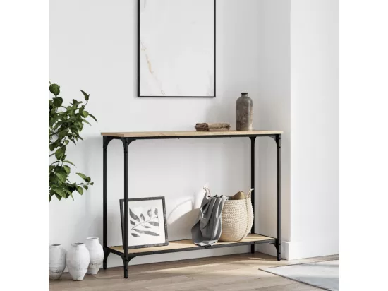Table console chêne sonoma 101x30,5x75 cm bois d'ingénierie