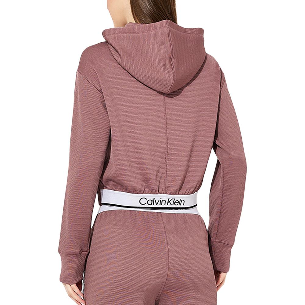 Calvin Klein Jeans Sweat Zippé Mauve Femme Calvin Klei Full