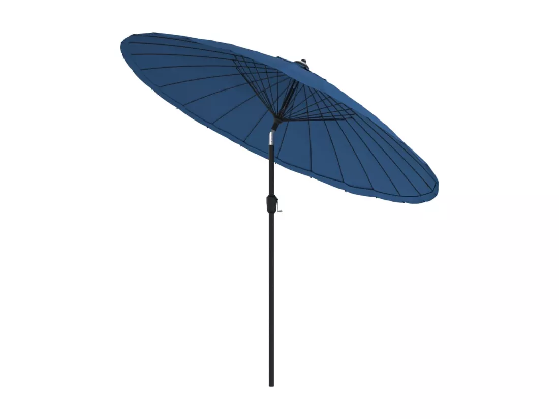 Parasol d'extérieur avec mât en aluminium 270 cm Bleu azuré