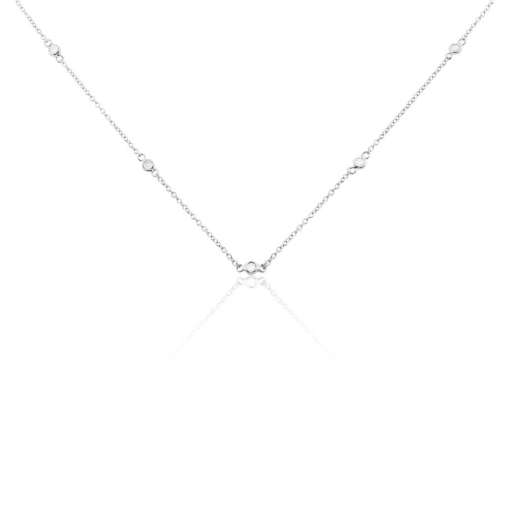 Collier Vashti Argent Blanc Oxyde De Zirconium