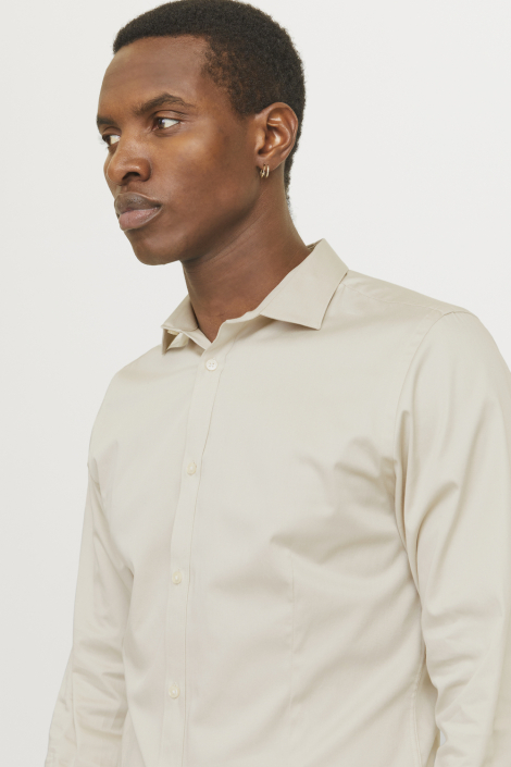 Jack & Jones beige heren overhemd