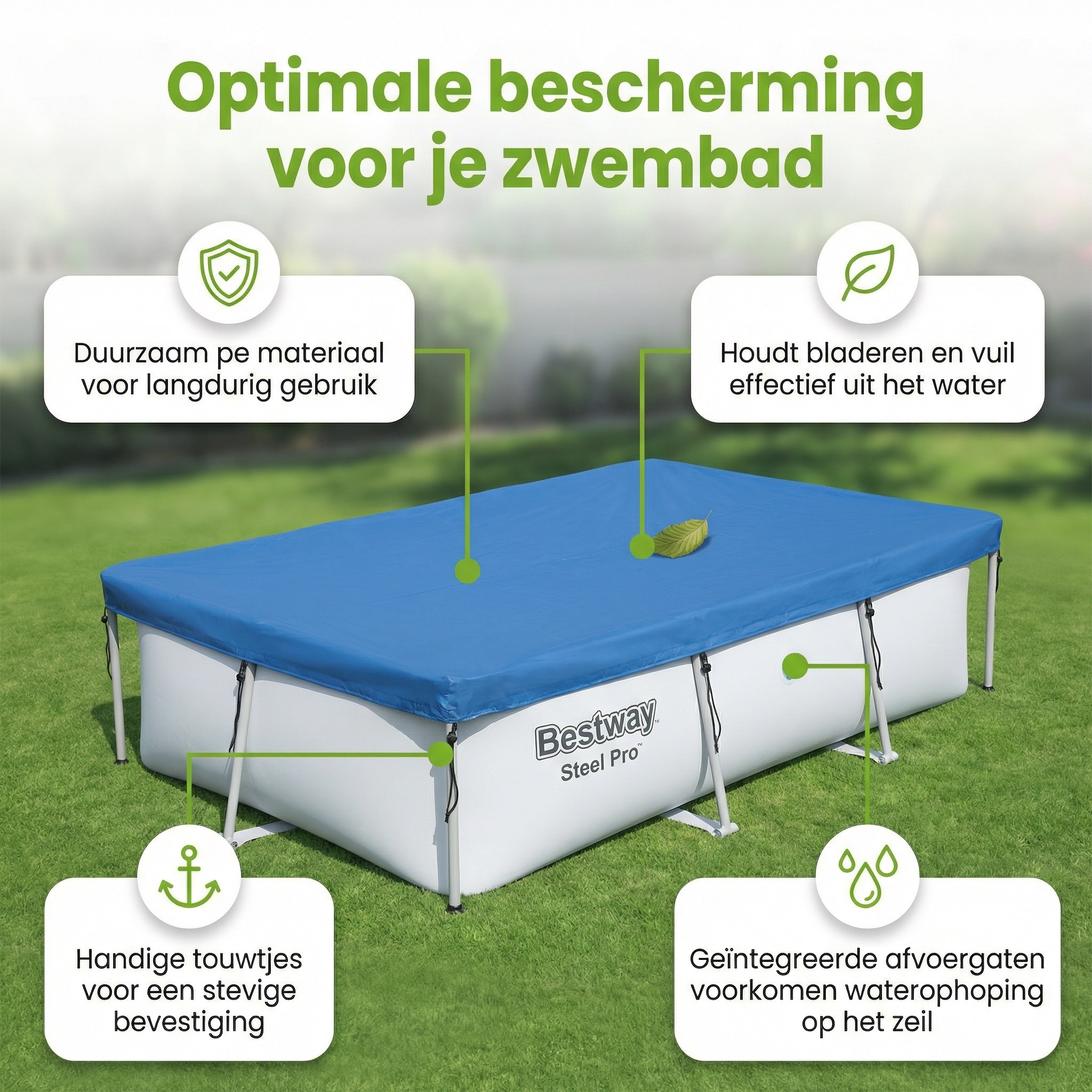 Bestway frame afdekzeil - 300 x 201 cm