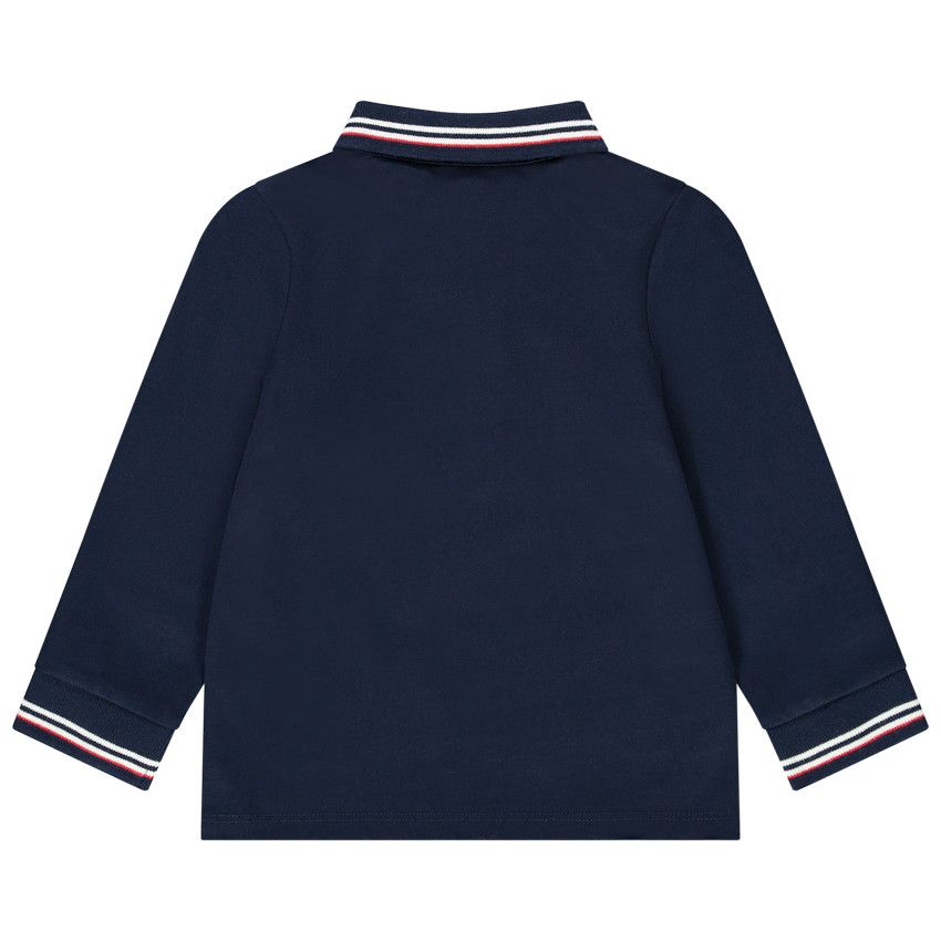 Polo manches longues en jersey pour bébé garçon - Bleu marine