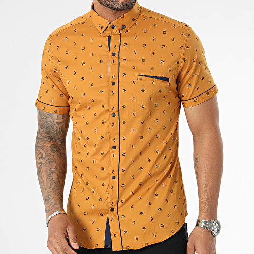 Chemise Manches Courtes Moutarde