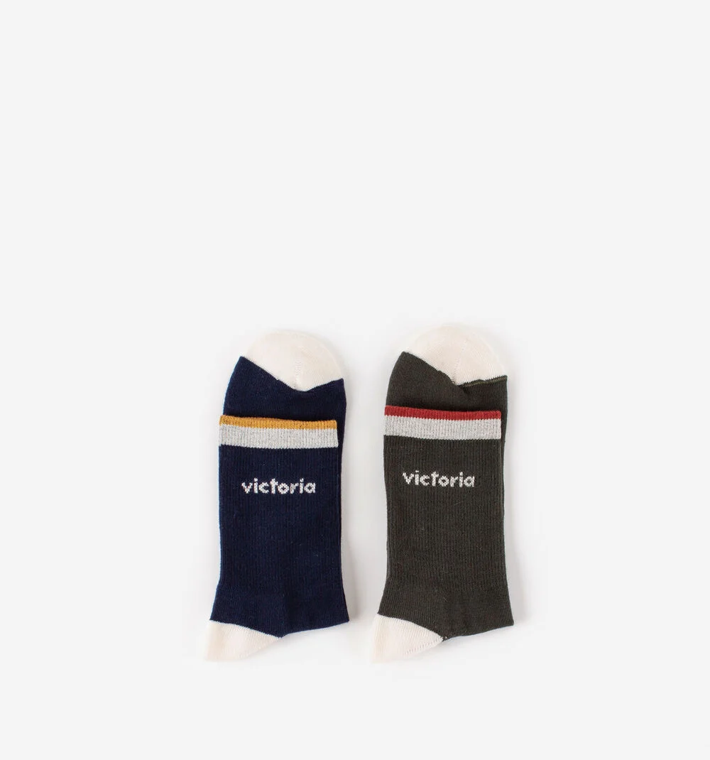 CHAUSSETTES COTON UNISEXMARINO-KAKI