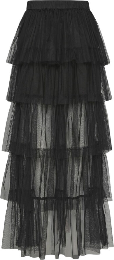 Pieces PCSHELBY HW ANKLE SKIRT D2D Sort