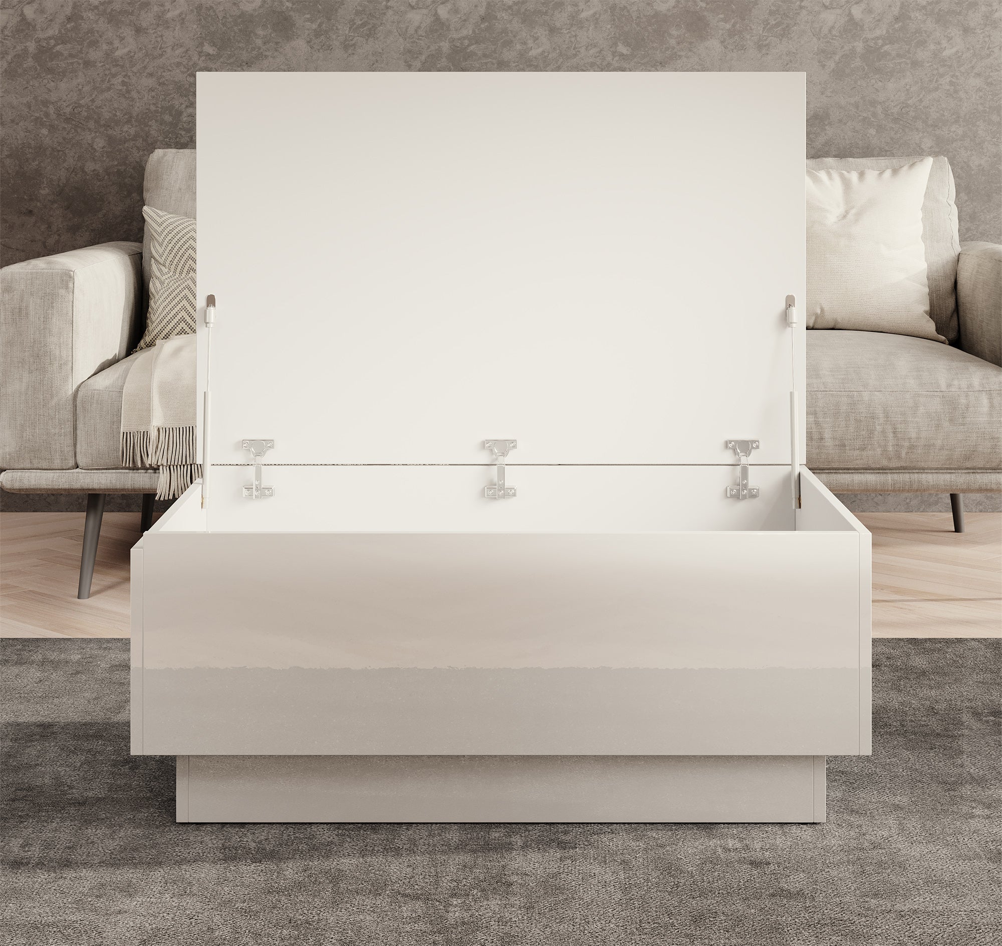 Micha - Salontafel met opbergruimte - Wit