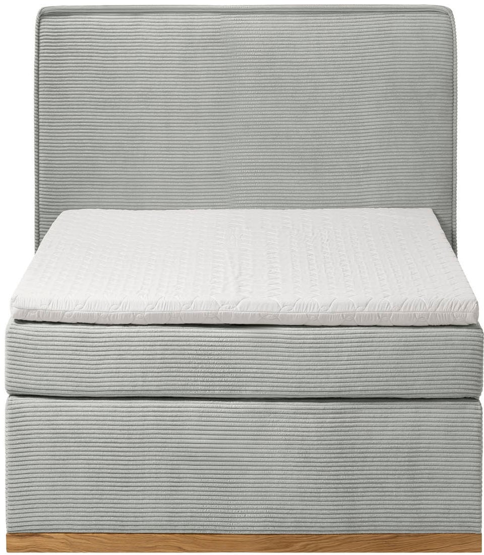 Home affaire Boxspringbett »SHERWOOD Cord Hotelbett, Polsterbett Premiumbett Boxbett« Bestseller Otto´s Choice Luxusbett in 4 Breiten,  Hochwertiger Cord ,weiche Velours-Struktur, mit premium Topper,