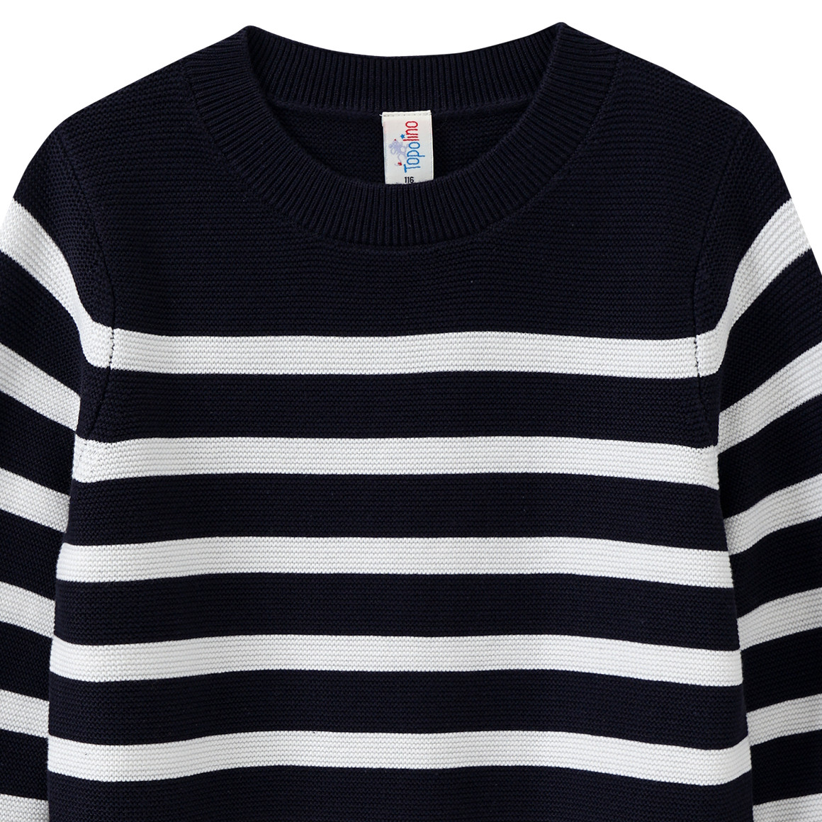Topolino Jungen Strickpullover mit Streifen dunkelblau
