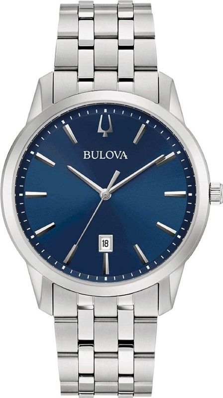 Bulova Sutton Horloge - Bulova heren horloge - Zilver - diameter 40 mm - roestvrij staal