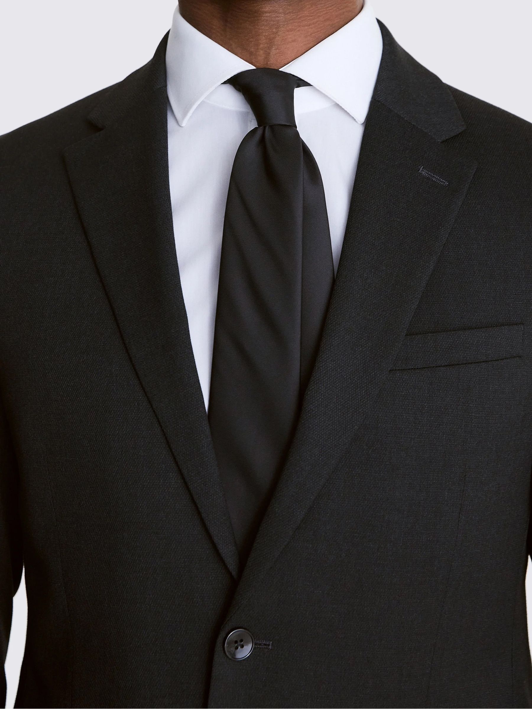 Antraciet - MOSS Slim-fit stretchcolbert