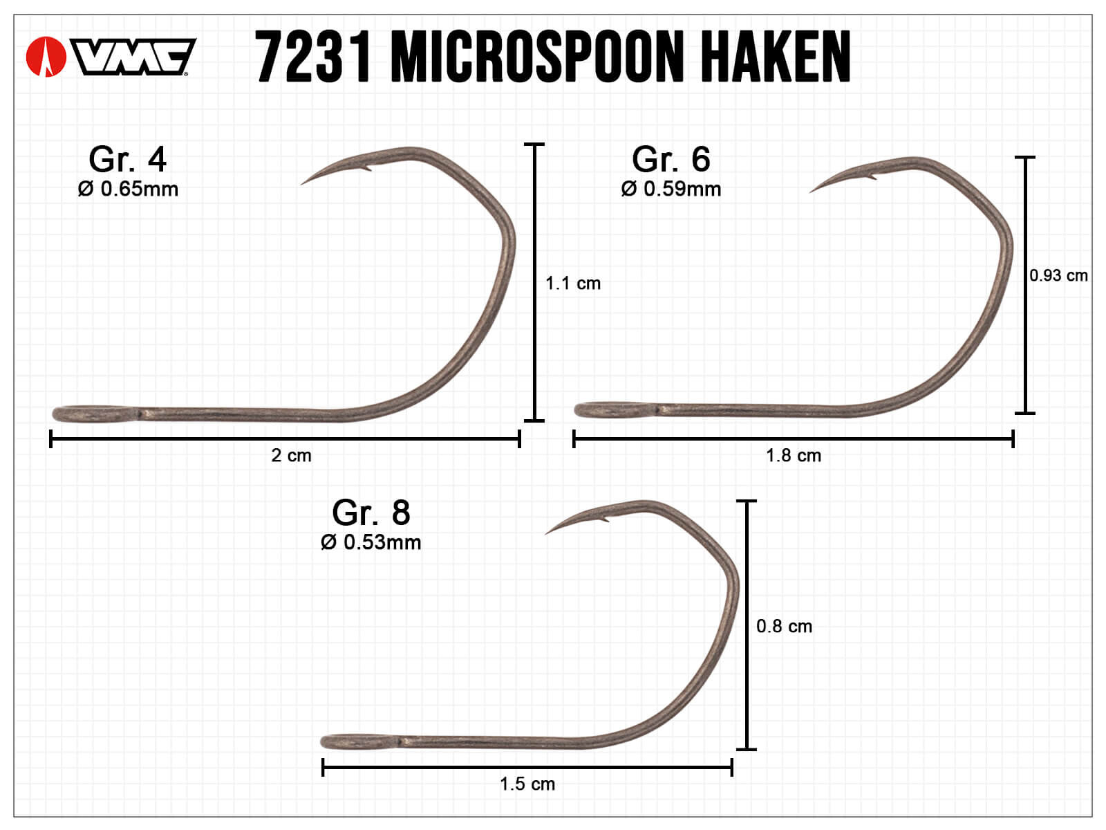 VMC Microspoon Haken (7231) Gr. 6