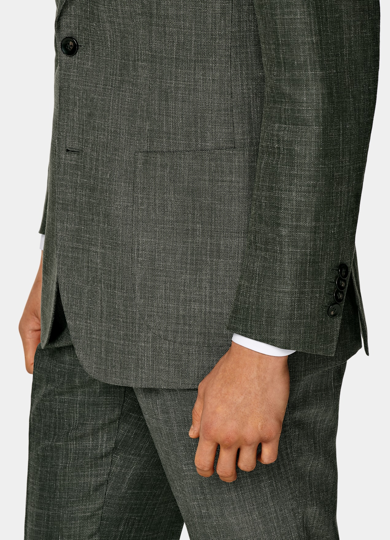 Costume Havana coupe Tailored vert foncé