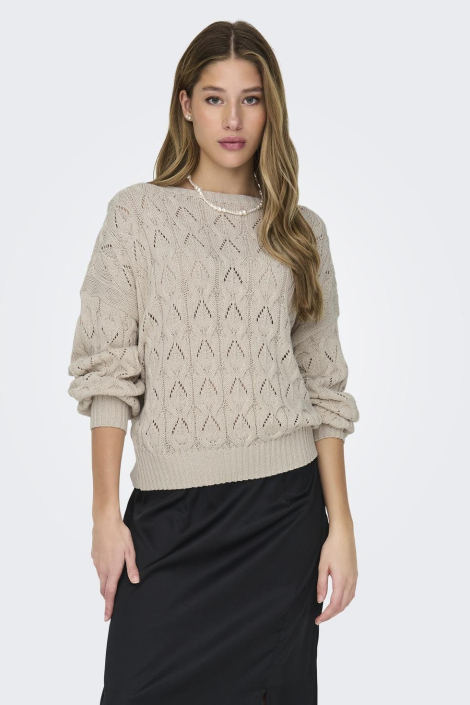 Only beige dames trui