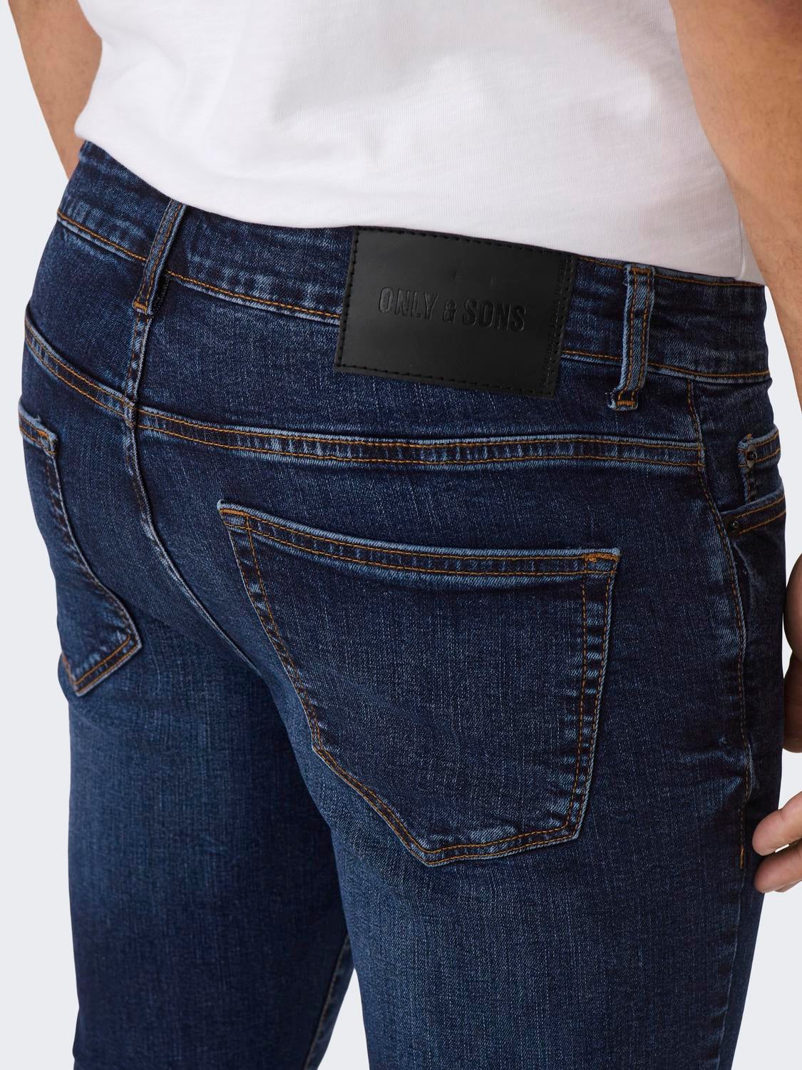 ONSLOOM Mittlere Taille Slim Fit Jeans Dark Blue Denim