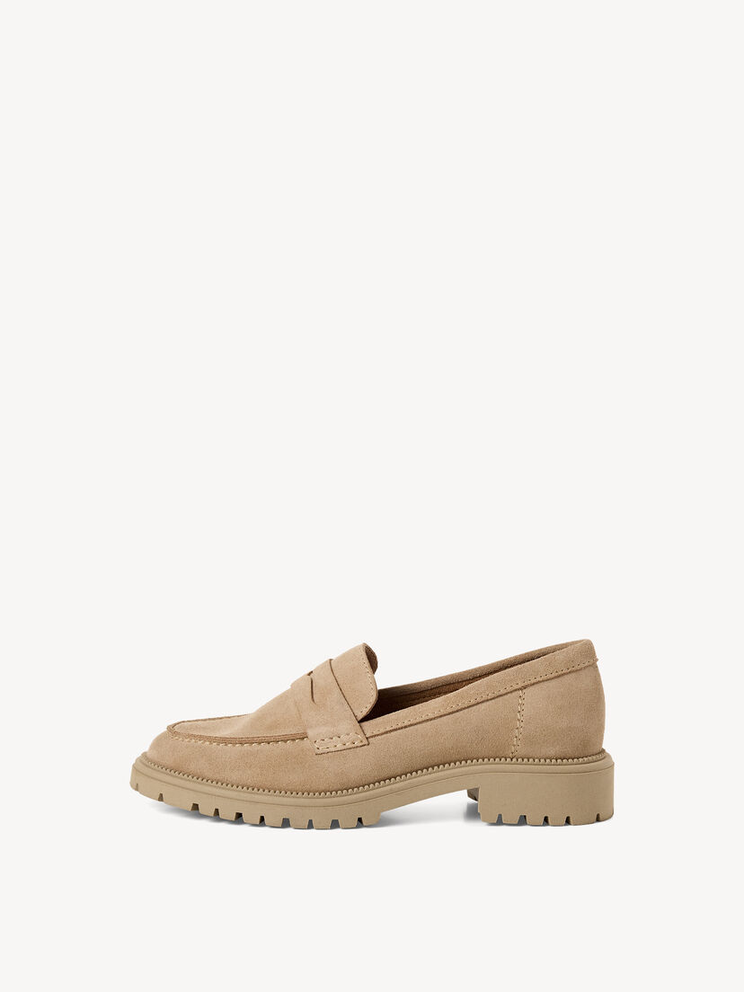 Leren Instappers - beige