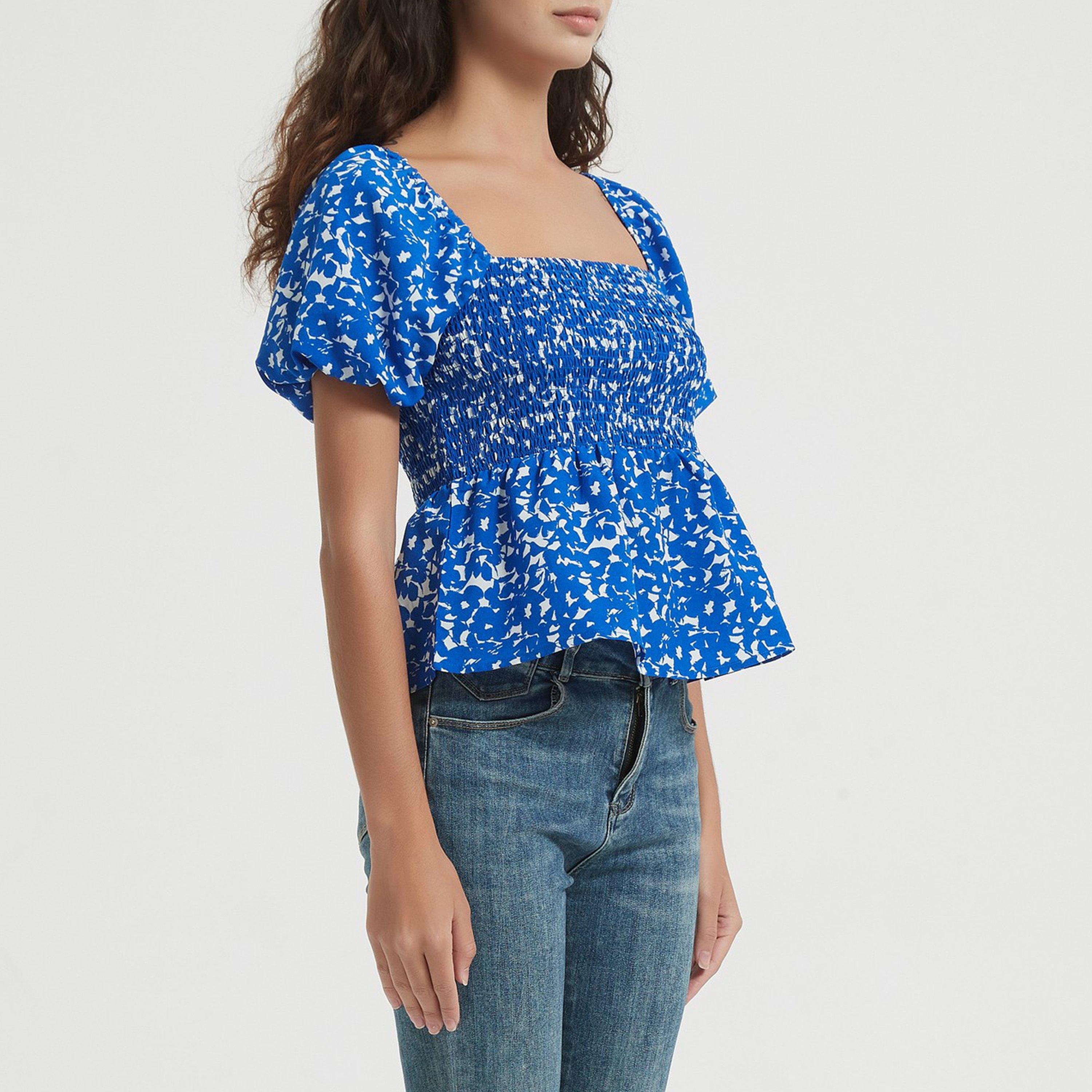 Be You Puff Sleeve Peplum Top