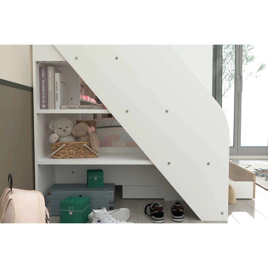 Parisot Etagenbett mit Schubkasten Bibop 1 Jackson-Eiche Jackson-Eiche