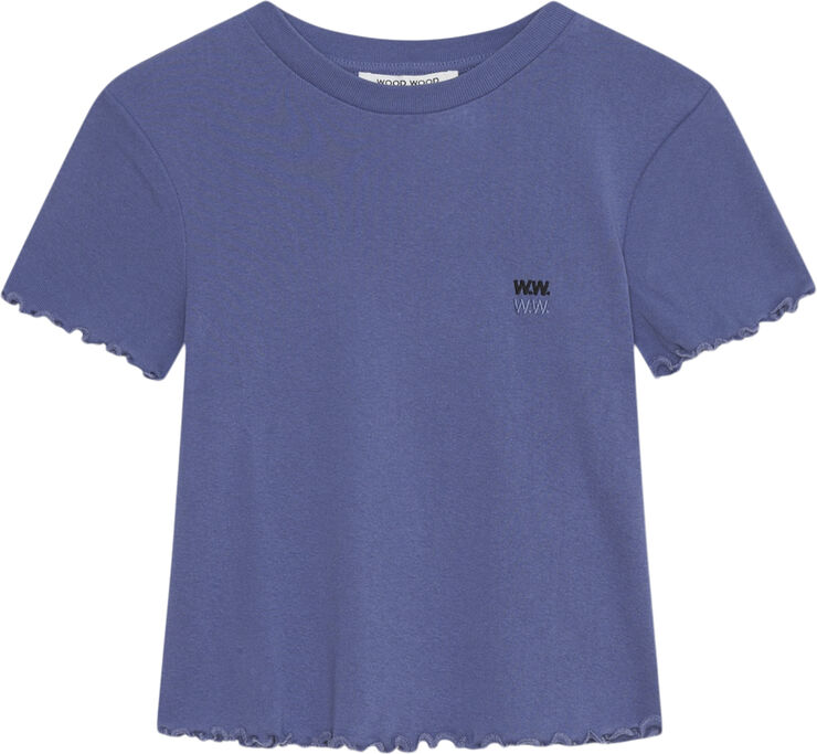 Wood Wood Harley double logo T-shirt Silver blue