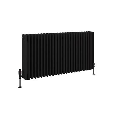 Eastbrook Rivassa 4 koloms radiator 120x60cm staal 2510W zwart mat