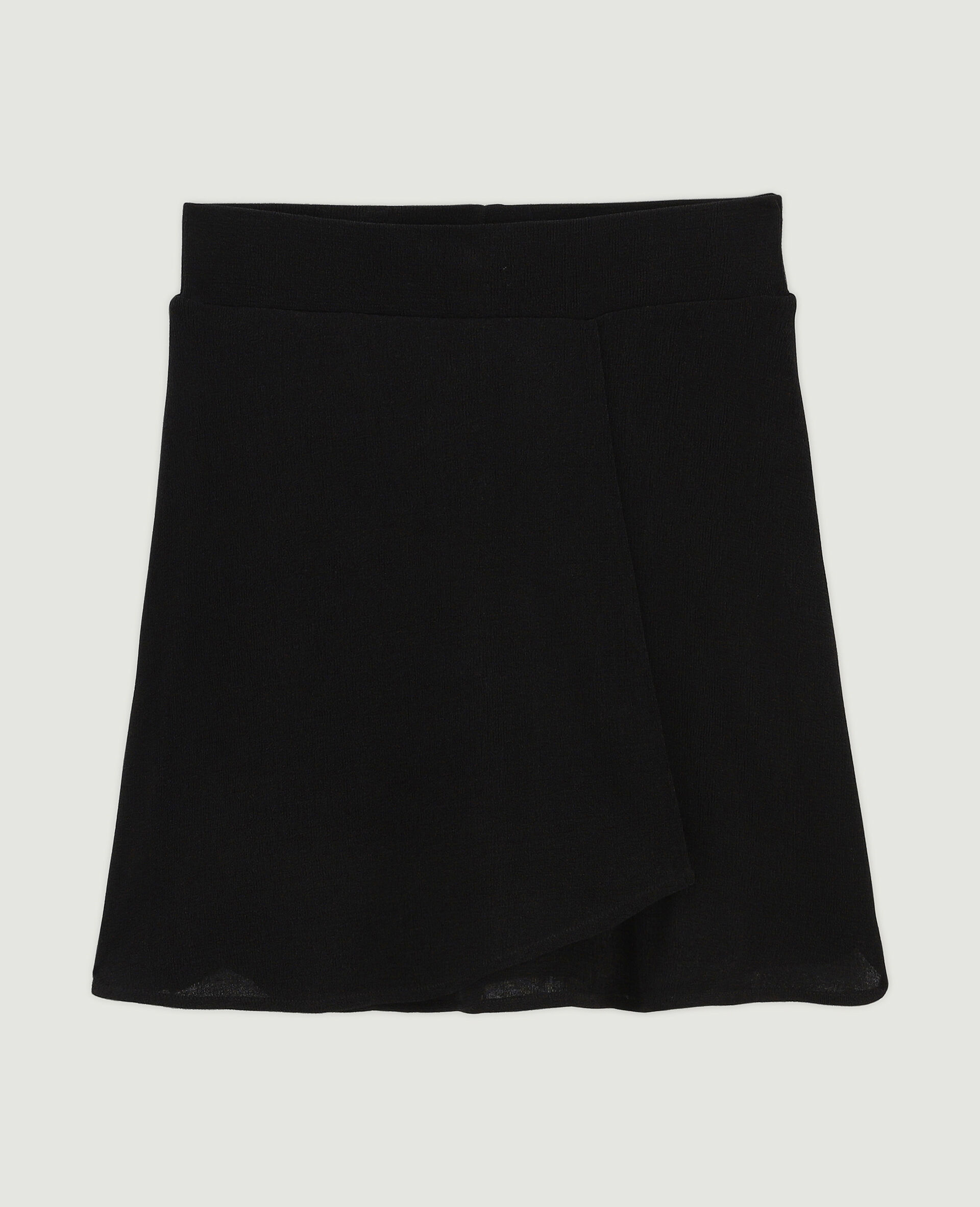 Jupe-short en tissu fluide - Noir