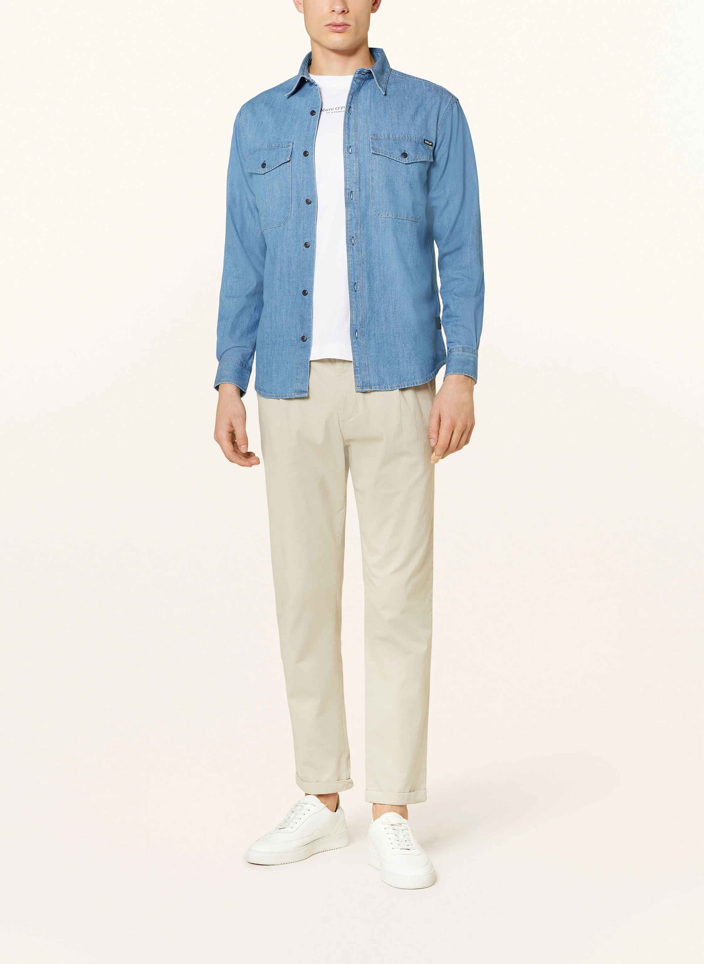 REPLAY Hemd Regular Fit in Jeansoptik