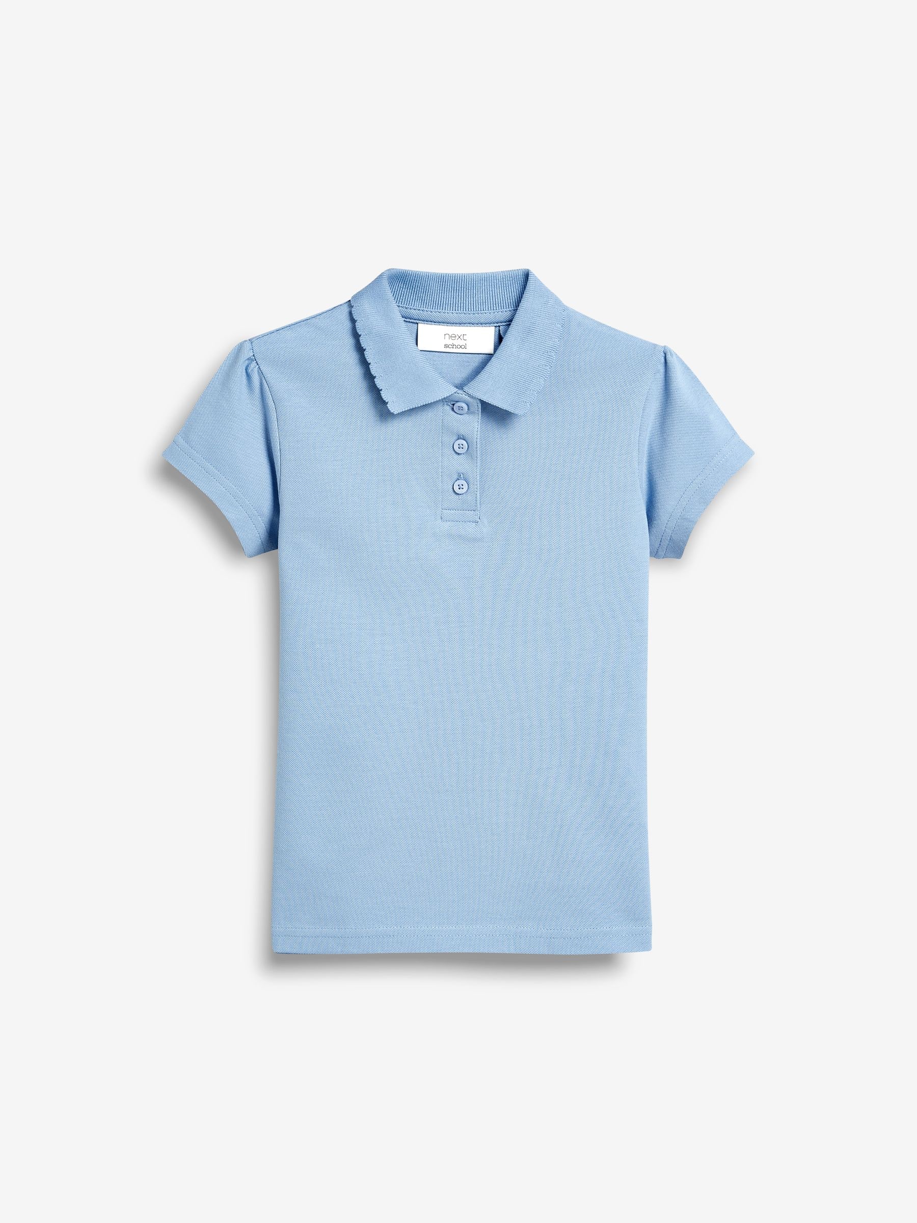 Blauw - 2 -pack 100% katoenen poloshirts met korte mouwen (3-16jaar)
