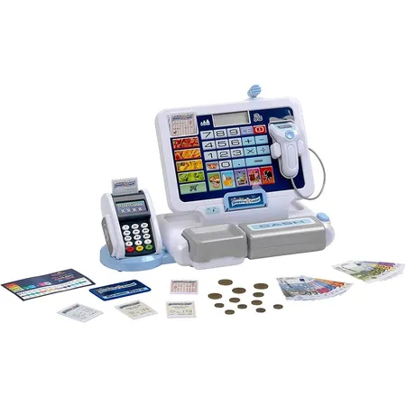 Theo Klein 9324 Tablet & Kassenstation mit elektronischen Funktionen, Bunt