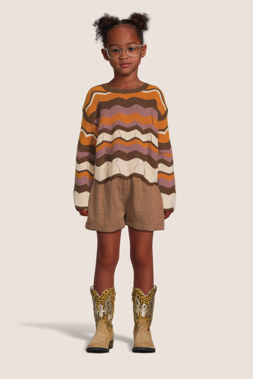 Your Wishes regular fit casual short Elianne bruin