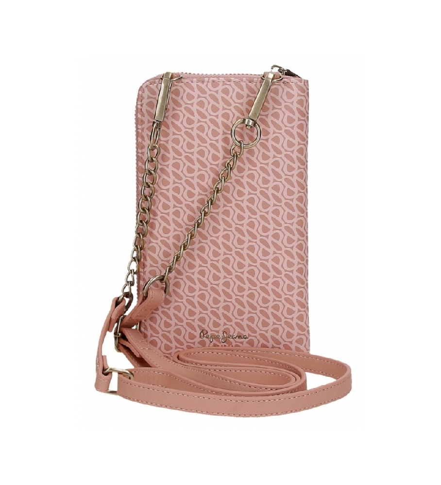 Bolsa transversal rosa Megan da Pepe Jeans para celular.