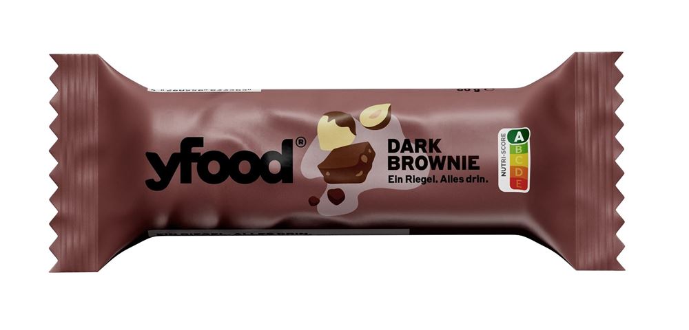 YFOOD High-Protein Riegel<br>60 g, Dark Brownie