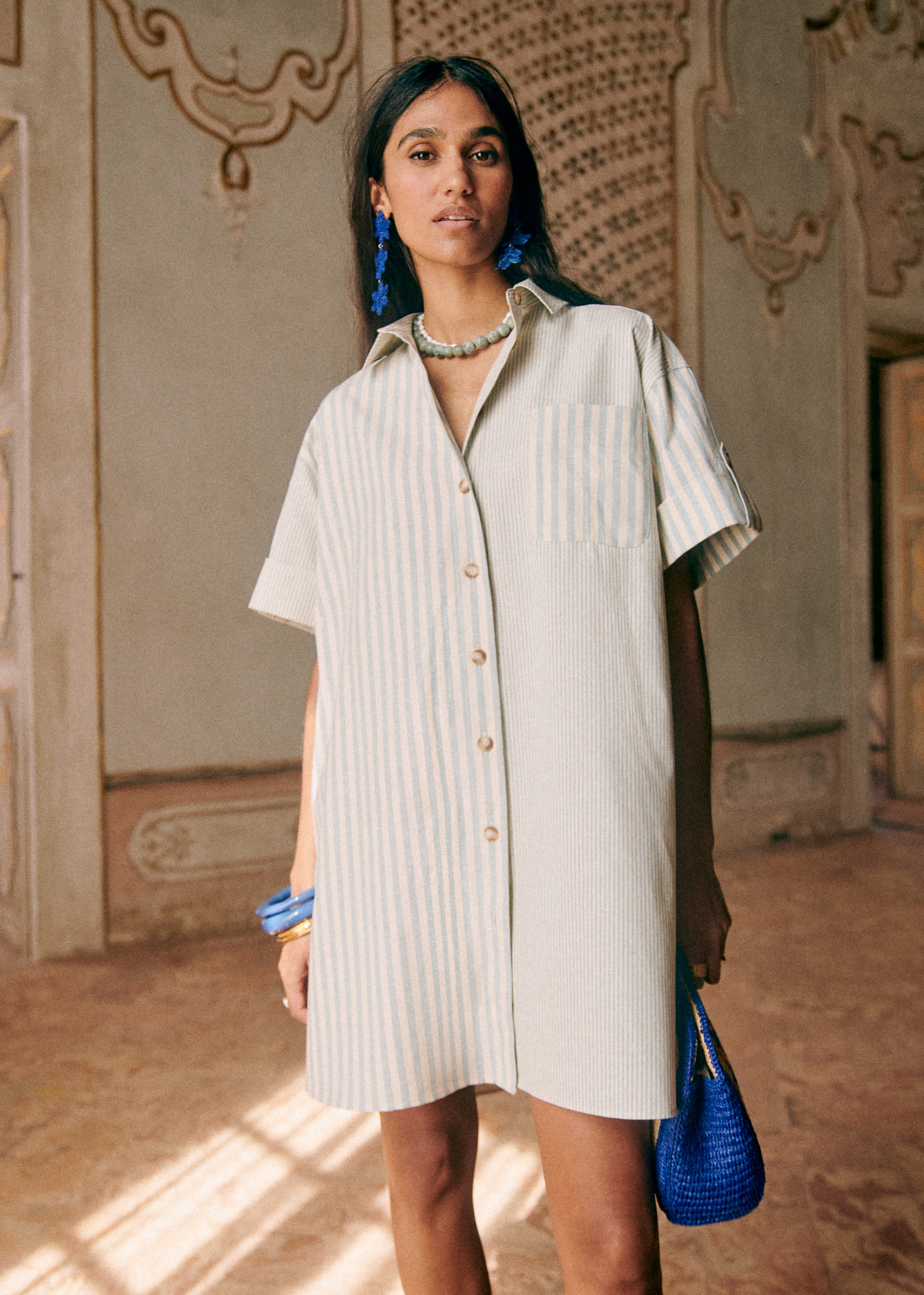 Robe Célia - Mix Rayures Blanc Bleu - E-SHOP/ROBES 5905206