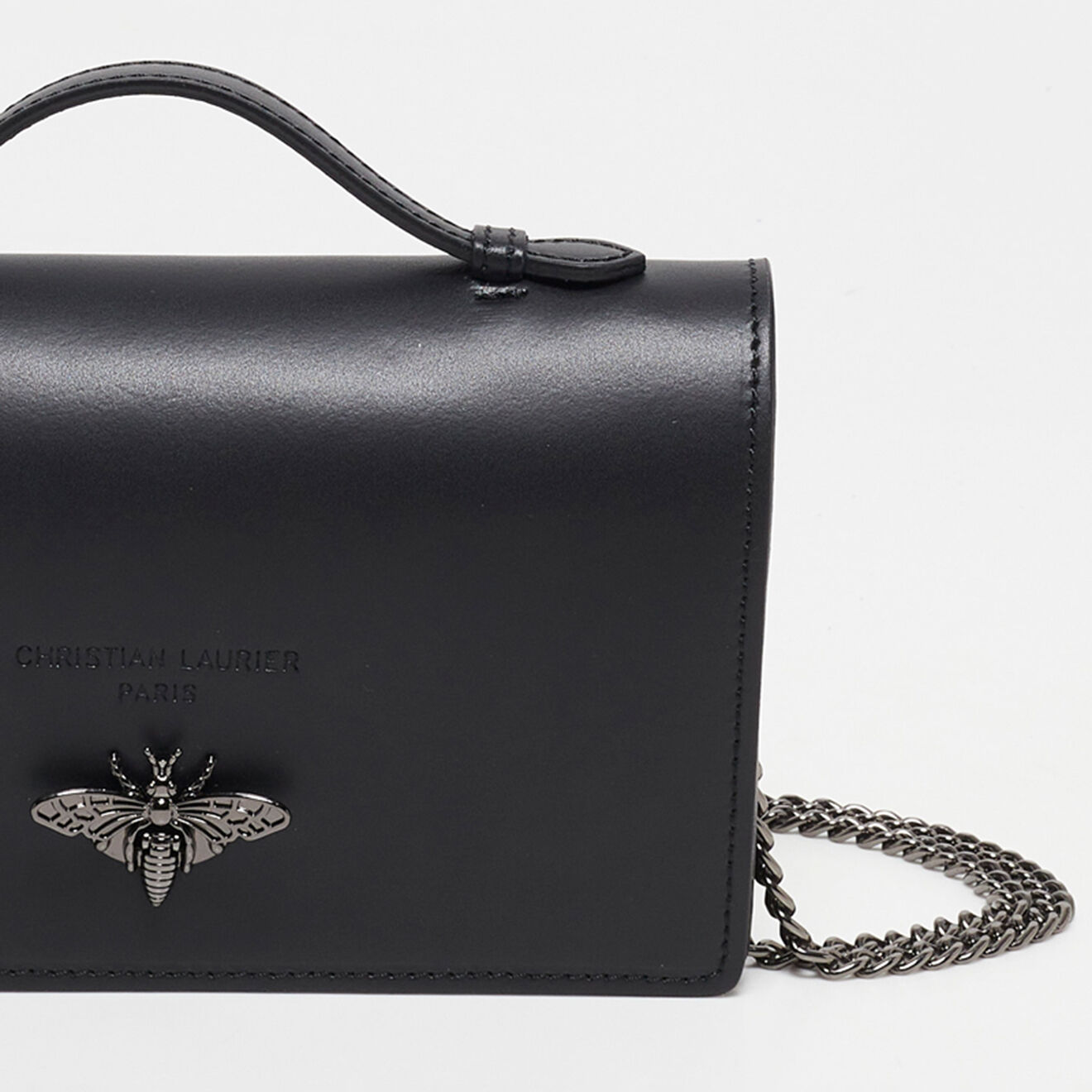 Christian Laurier Sac bandoulière en Cuir Stacy noir - 22x12x4 cm
