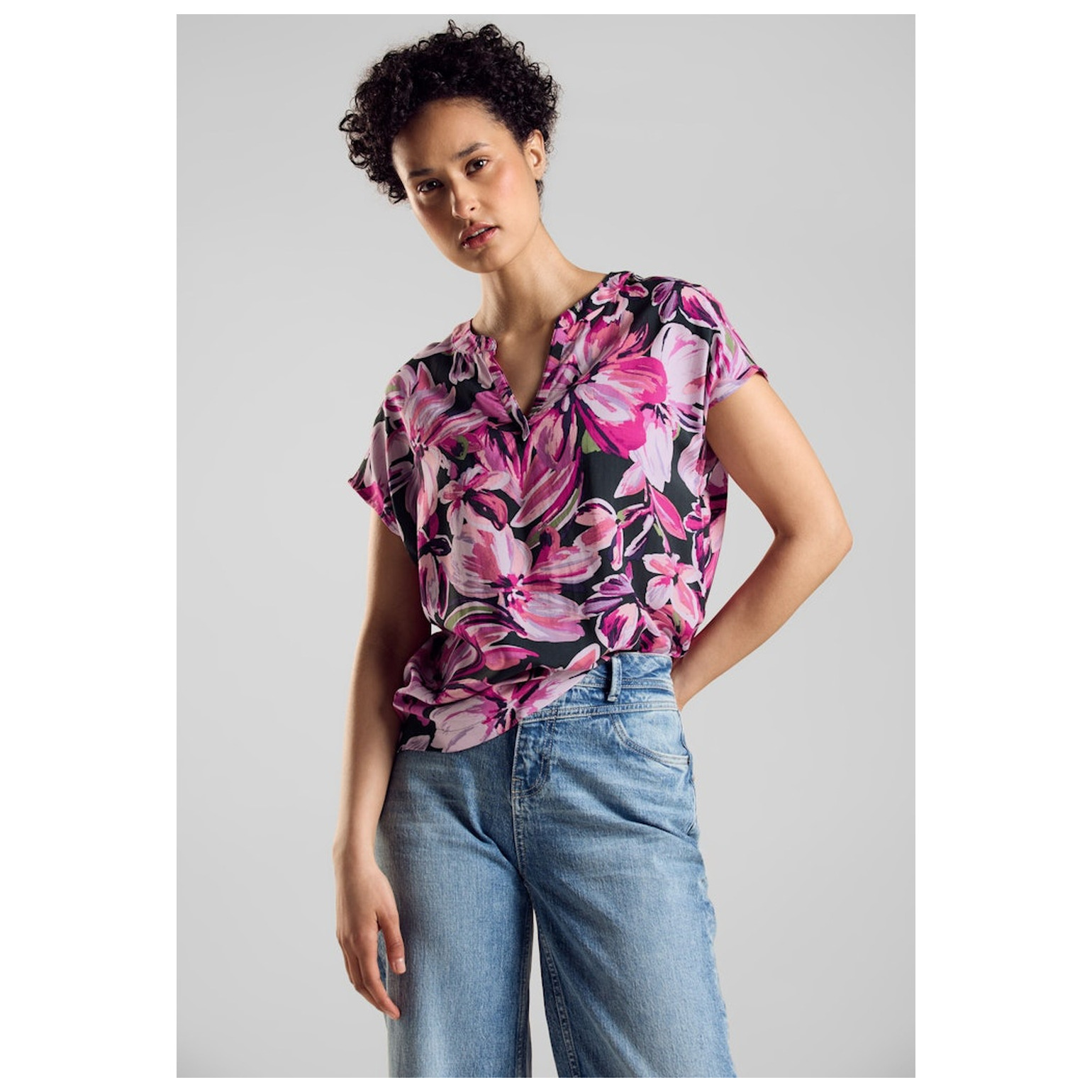 Street One LTD QR shirtblouse w splitneck