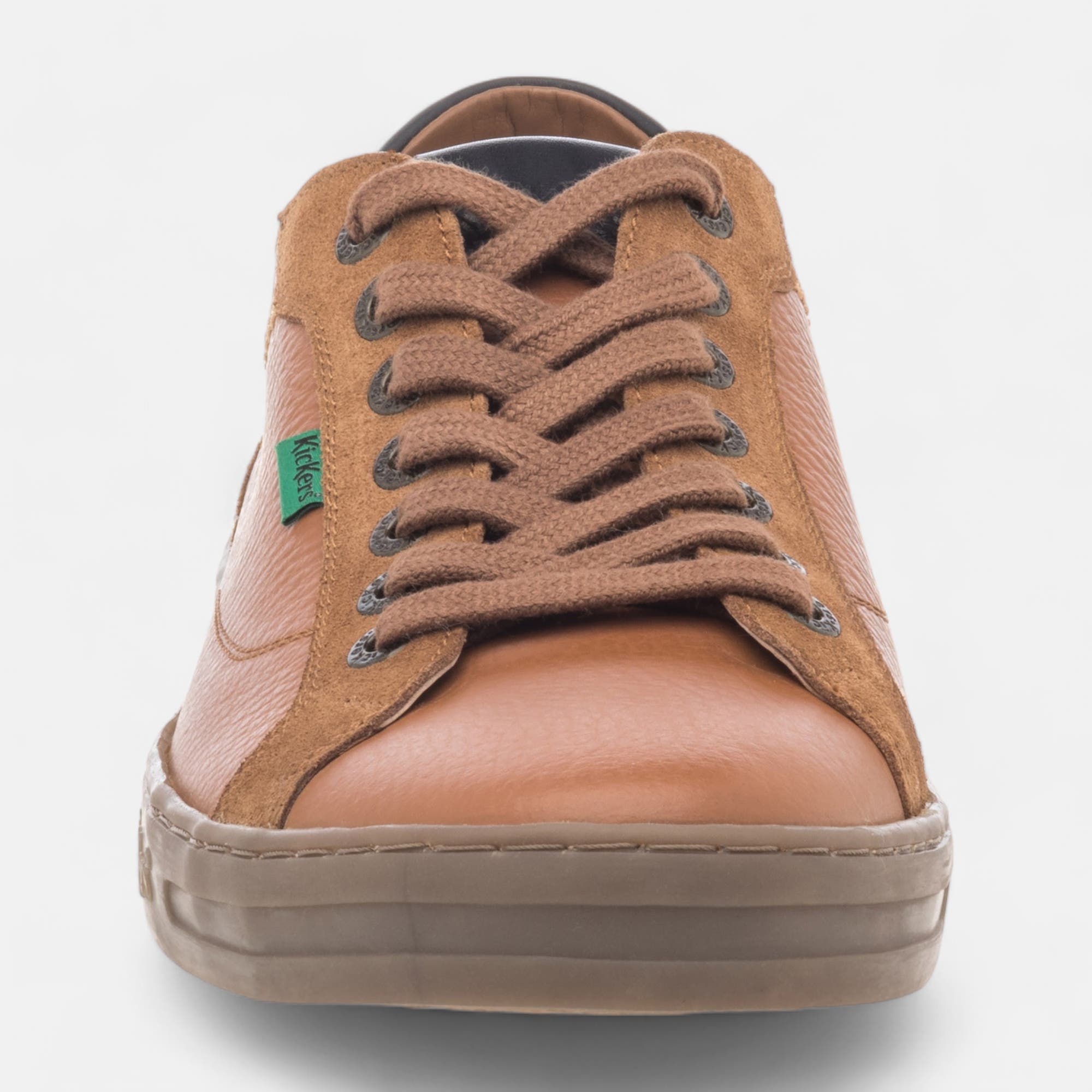Baskets basses Homme en cuir cognac