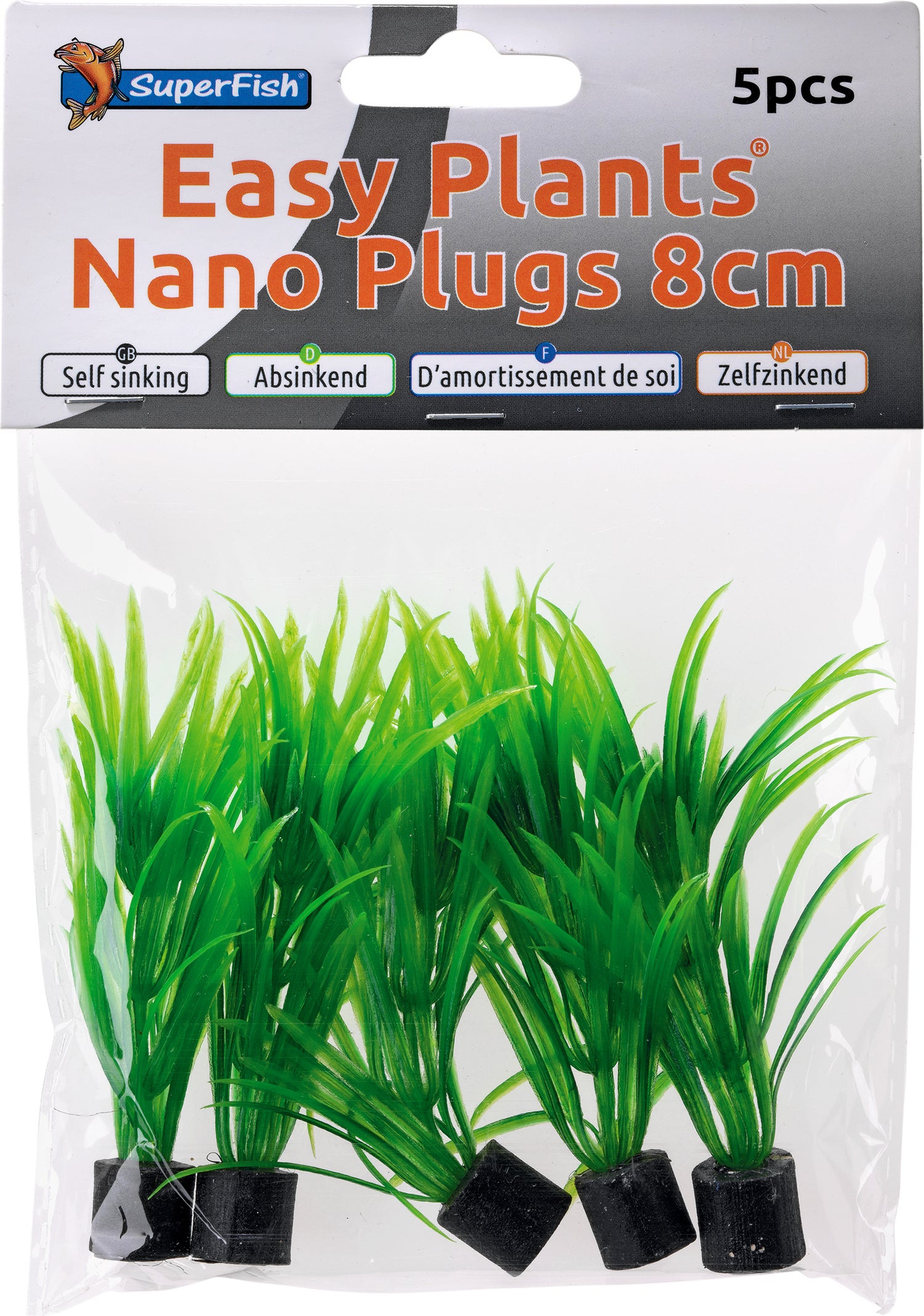 SuperFish aquarium kunstplant plug groen 8 cm 5 stuks