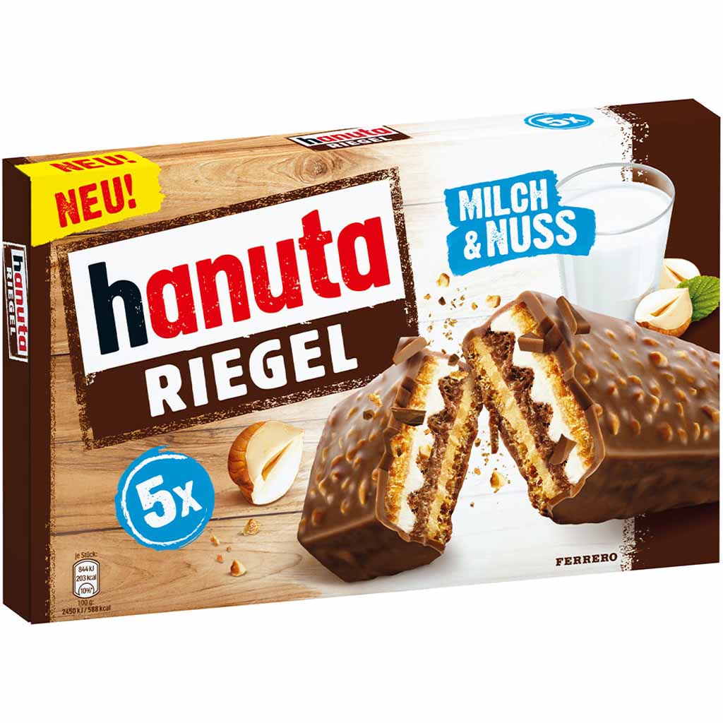 Hanuta Riegel 5er Pack 172,5g MHD:20.4.25
