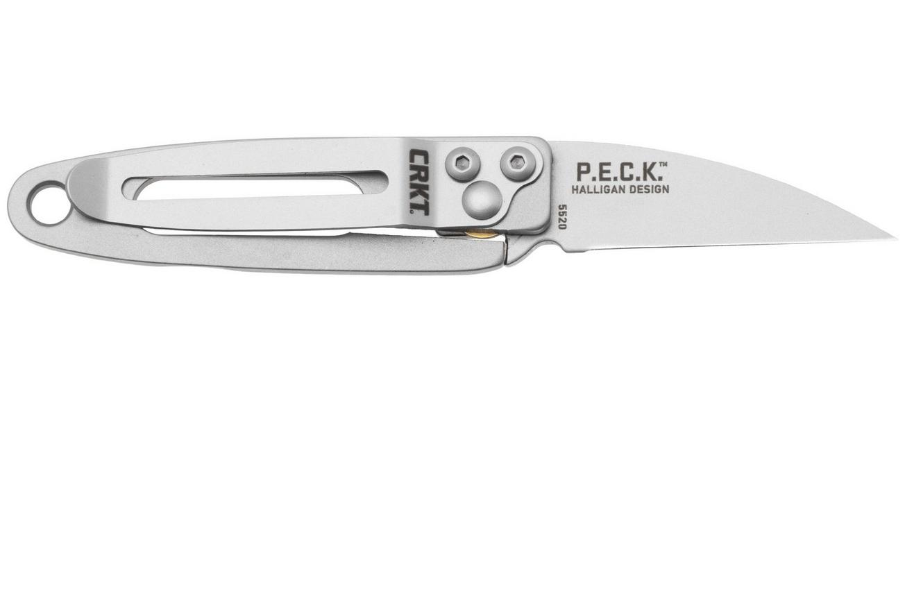 CRKT Delilah's P.E.C.K. 5520, Bead Blasted 3Cr13MoV, Stainless Steel zakmes, Ed Halligan design