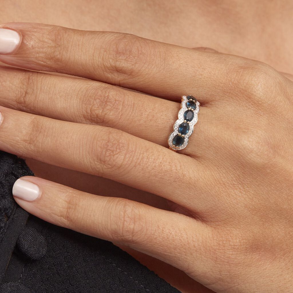 Bague Margaux Or Jaune Saphir Et Diamant