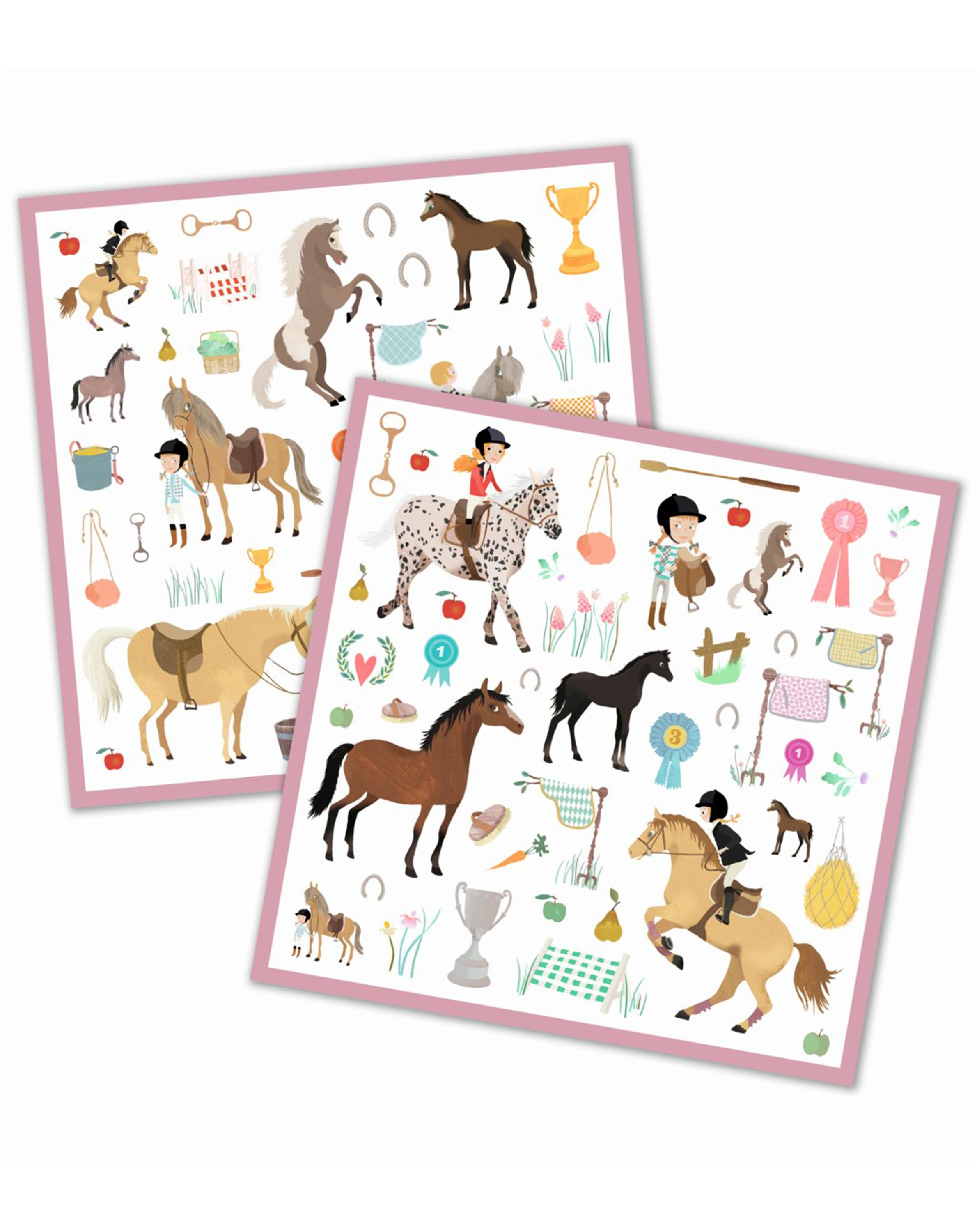 Sticker PFERDE 4 Bögen in bunt