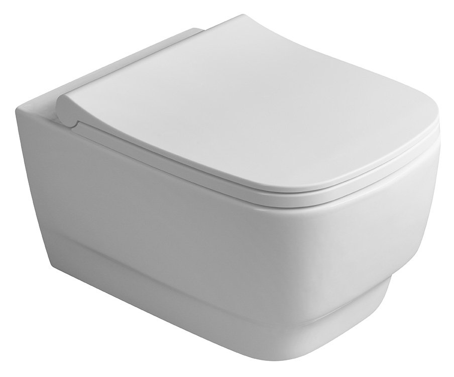 Sapho Bello randloos toilet wit 35x53cm