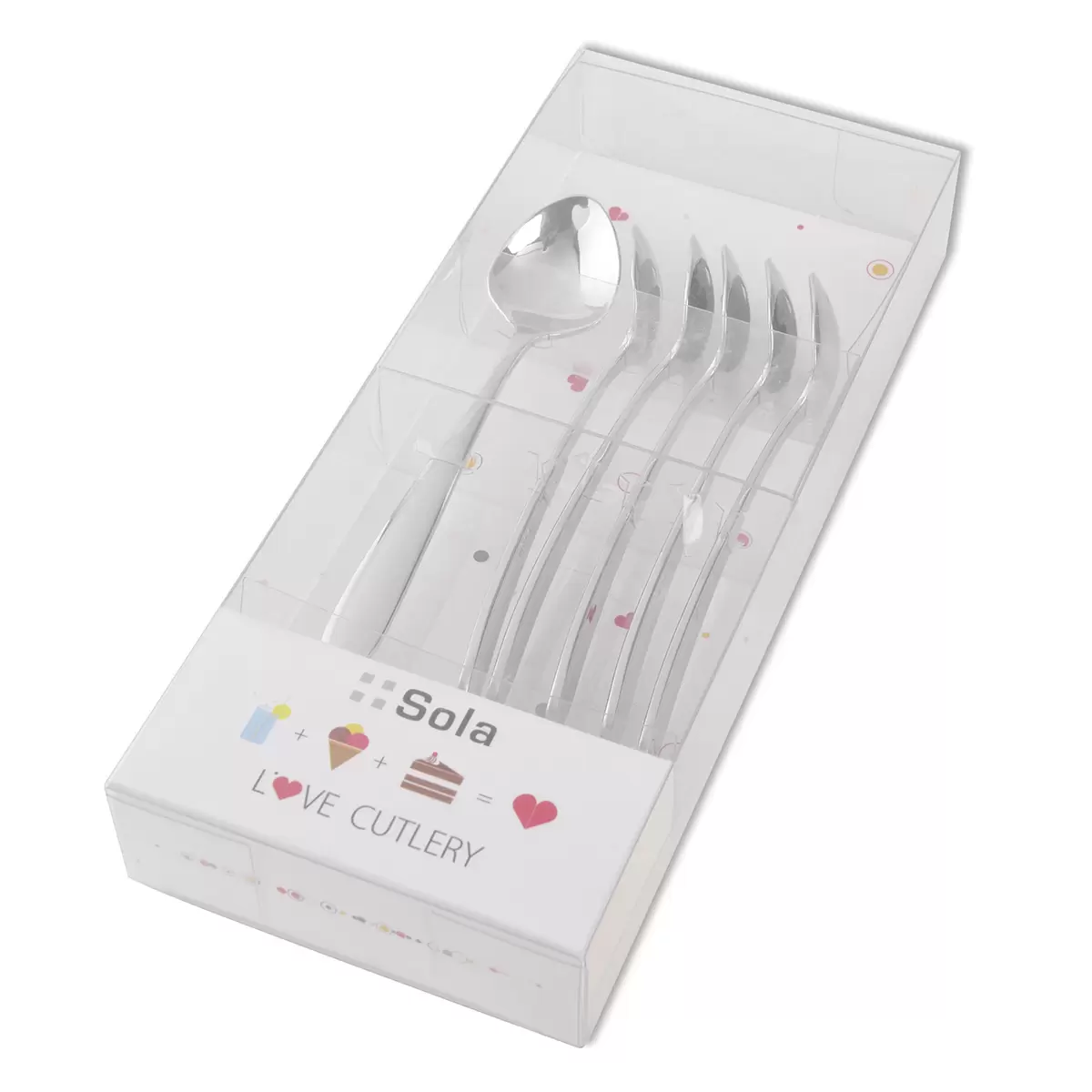Glacelöffel Set S-Line Silber
