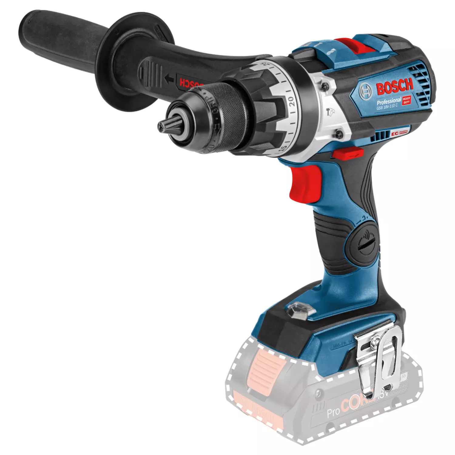 Bosch GSB 18V-110 C 18V Li-Ion accu klopboor- /schroefmachine body in L-Boxx