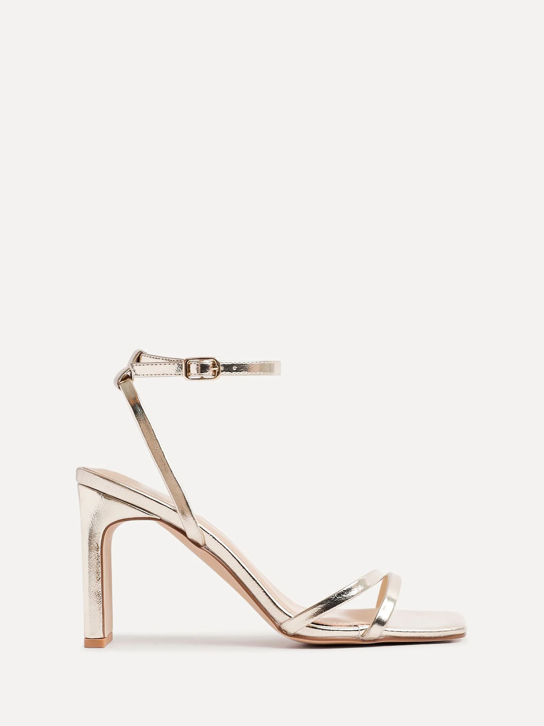 Goud - Linzi Gesture Strappy Block Heel Sandals