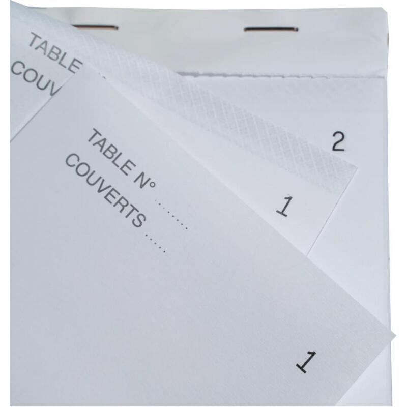 Bloc maître d'hôtel 50 feuillets autocopiants numérotés en dupli - Format 9,5x17 cm