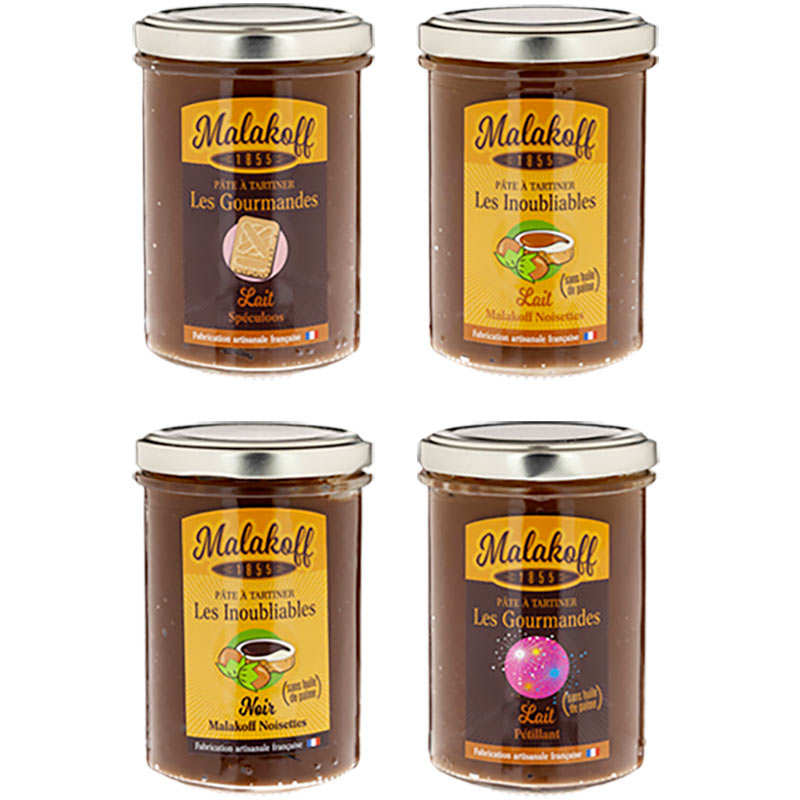 Assortiment de 4 pâtes à tartiner Malakoff